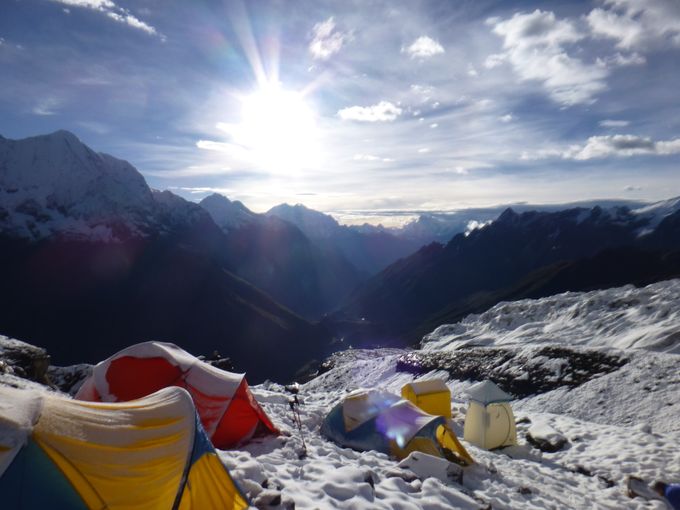 Soloppgang i basecamp. Kan man ha det bedre.