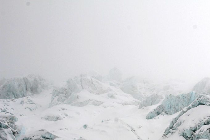 Nederst i isbreen